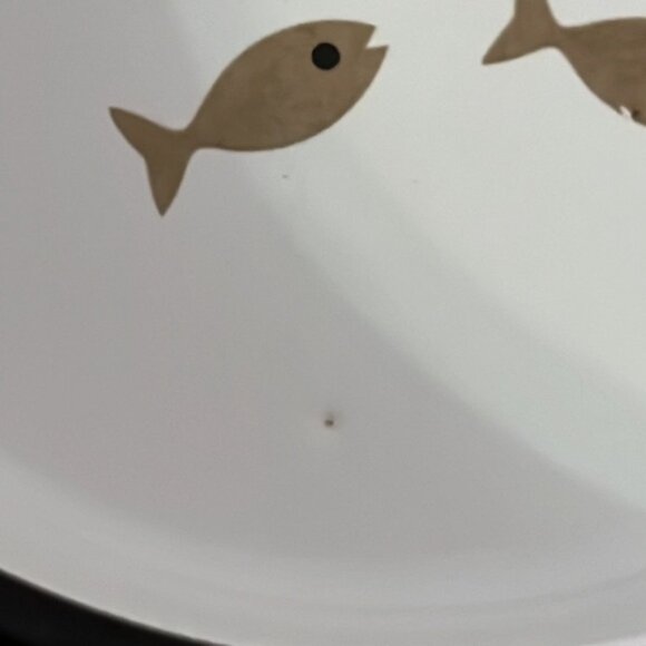 🎀 Whisker City ceramic cat bowl dish with ‘meow’ and fish print decor - Picture 11 of 11